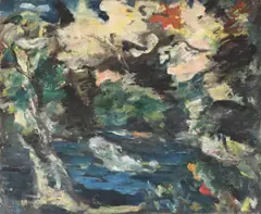 Hans Poelzig, Metamorphosen, Um 1928, Öl auf Leinwand. Hinterspannt mit einer weiteren Leinwand