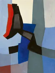 Fritz Winter, Links Rot, 1968, Öl auf Leinwand