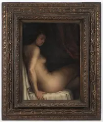 Eduard Demartini, Sitting Nude, First half of 20th century, oil on canvas
