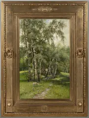 Adolf Kaufmann, On the Pasture, 1896, oil on canvas