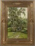 Adolf Kaufmann, On the Pasture, 1896, oil on canvas