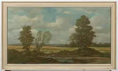 Jaroslav Veris, Summer Landscape, 1960s, oil on hardboard