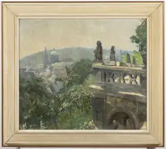 Josef Multrus, View of Prague, Around 1930, oil on canvas