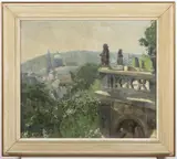 Josef Multrus, View of Prague, Around 1930, oil on canvas