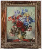 Jan Křížek, Bouquet with Roses, 1950s, oil on canvas