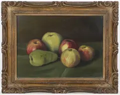 K. Kopecký, Still Life with Apples and Pears, 1943, oil on cardboard