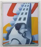 Renzo Ferrari, Surreal Architecture, 1974, oil on canvas