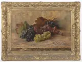 F. Bauer, Still Life with Grapes, First half of 20th century, oil on canvas
