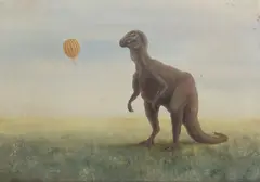 Ladislav Pelc, Balloon and a Dinosaur, 2008, oil on canvas