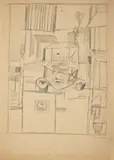 František Gross, City Still Life, 1943, pencil, paper