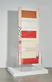 Robert Rauschenberg, Access, 1996, Fabric and paper on painted wood door with brass and glass doorknob (double-sided)