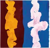 Untitled (Irregular Forms in Yellow, Red, White, and Blue) by Sol LeWitt, 1997, Gouache on paper, sold Feb 2016