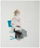 David Hockney, Celia Seated in an Office Chair, 1974, Etching and aquatint in colors on BFK Rives paper