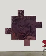 Mary Corse, Copper-Four Crosses, 1979, Fired and glazed clay
