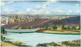 Larry Cohen, View of the Hollywood Reservoir from Durand Drive