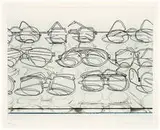 Wayne Thiebaud, Eyeglasses, 1994, Color hardground etching with drypoint on paper