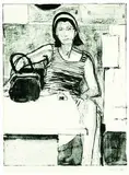 Woman Seated at a Table by Richard Diebenkorn, 1965-67, Lithograph on paper, sold Feb 2016