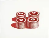 Wayne Thiebaud, Cherry Cakes (from Recent Etchings II), 1979, Hardground etching with aquatint on Somerset paper