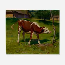 Matilda Browne, Cow, oil on canvas