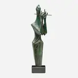 Albert Wein, Woman Flute, patinated bronze