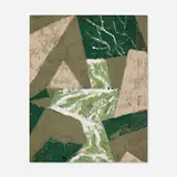 Josef Zenk, Waterfall, oil on Masonite