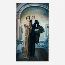 Gyula Batthyány, Portrait of Victor and Stephanie Barry, oil on canvas