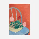 Gershon Benjamin, Roses on the Blue Chair