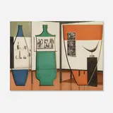 Richard Peter Hoffman, The Exhibition, 1957, acrylic, ink, and charcoal on paper