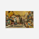Lena Gurr, Church Street, New York, c. 1956, oil on Masonite