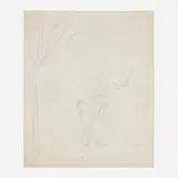 Lierre by Jean-Baptiste Camille Corot, graphite on paper, sold May 2023
