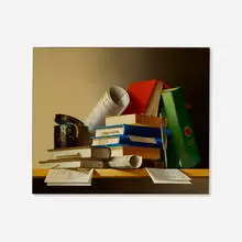 Antonio Matallana, Books, oil on panel