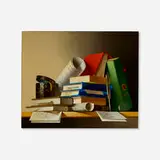Antonio Matallana, Books, oil on panel