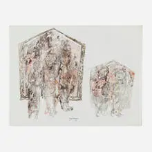 Sakti Burman, Untitled, 1966, watercolor on paper
