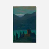 Charles Warren Eaton, Ruined Castle, pastel on paperboard