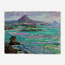 Harry Leslie Hoffman, Galapagos No. 5, oil on paperboard