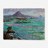 Harry Leslie Hoffman, Galapagos No. 5, oil on paperboard