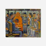 Harry Zitter, The Bus Ride, oil on canvas board