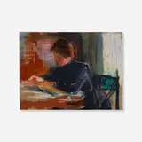 William Morris Hunt, Portrait of Julia Dabney, pastel on paper