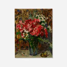 Gerald Vivian Davis, Floral Still Life, oil on canvas board