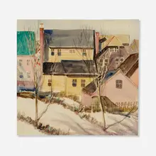 John R. Grabach, Houses, watercolor on paper