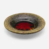 Glen Lukens, Exceptional and Large bowl, c. 1940, partially glazed earthenware