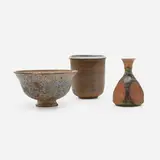 Marguerite Wildenhain, Collection of three vessels, glazed stoneware