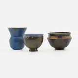 Collection of three vessels by Marguerite Wildenhain, glazed stoneware, sold Apr 2023