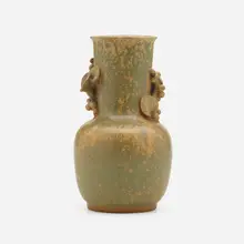 Vase by Arne Bang, c. 1935, glazed stoneware, sold Apr 2023