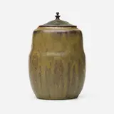 Patrick Nordström, Covered vase, 1921, glazed stoneware, bronze