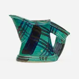 Pitcher by Betty Woodman, c. 1985, glazed earthenware, sold Apr 2023