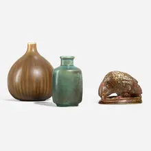 Saxbo, Collection of three works, c. 1955, glazed stoneware