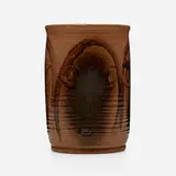 Early vase by Peter Voulkos, c. 1955, glazed stoneware, sold Apr 2023