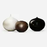 Hideaki Miyamura, Collection of three vases, c. 2000, White Crystalline, Gold, and Yohen Crystalline-glazed porcelain