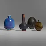 Collection of four vases by Berndt Friberg and Wilhelm Kåge, c. 1950, glazed stoneware, sold Apr 2023